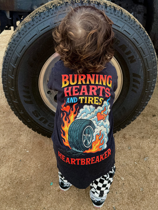 Burning Hearts and Tires Tee